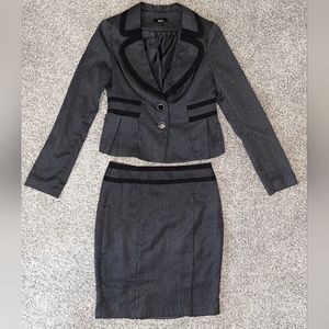 BOGO free Skirt suit Junior M/3 black with white speckles, would fit women's XS